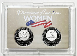 2022 - 25 S Clad and Silver Proof American Women Quarters in 2 by 3 Frosty Case - back