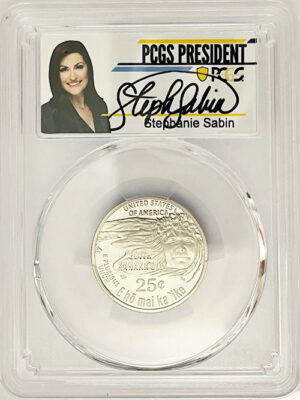 2023 PCGS Certified American Women Quarter Edith Kanakaole with Stephanie Sabin Label - back