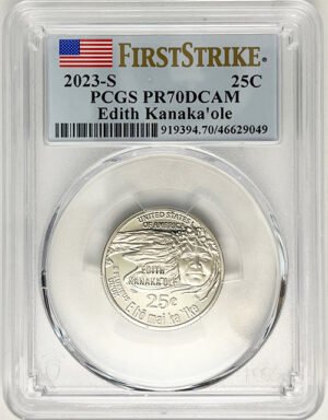 2023 PCGS Certified American Women Quarter Edith Kanakaole First Strike Label - back