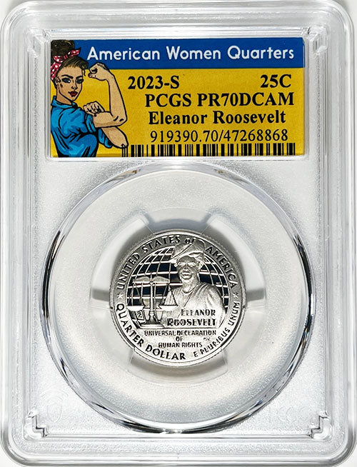 2023 PCGS Certified American Women Quarter Eleanor Roosevelt Rosie Label - back