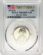 2023 PCGS Certified American Women Quarter Jovita Idar First Strike Label - back
