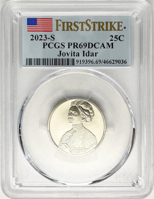 2023 PCGS Certified American Women Quarter Jovita Idar First Strike Label - back