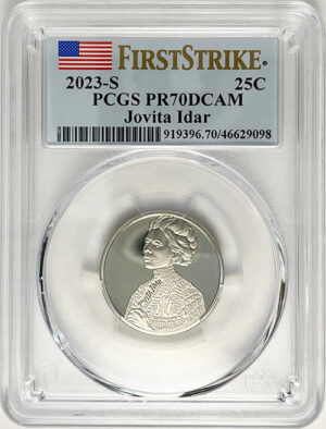 2023 PCGS Certified American Women Quarter Jovita Idar First Strike Label - back