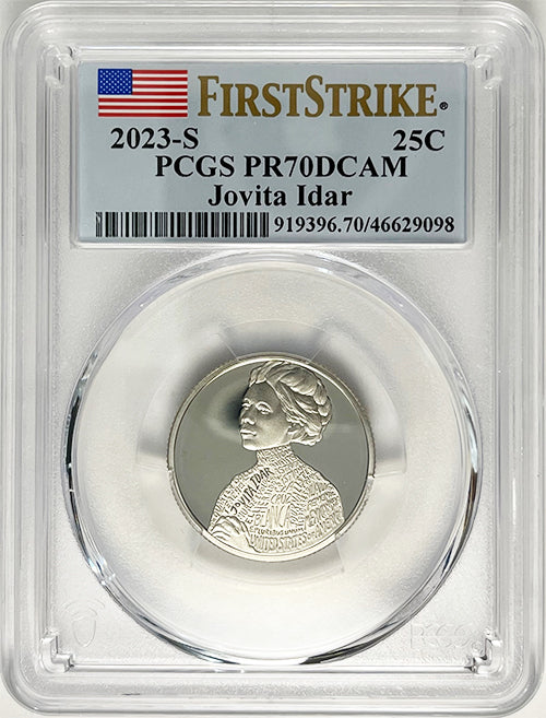 2023 PCGS Certified American Women Quarter Jovita Idar First Strike Label - back