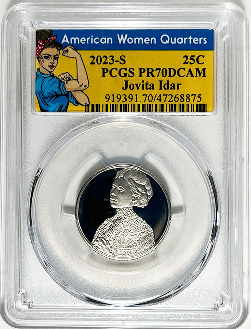 2023 PCGS Certified American Women Quarter Jovita Idar Rosie Label - back