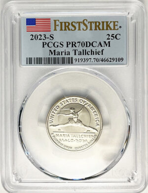 2023 PCGS Certified American Women Quarter Maria Tallchief First Strike Label - back