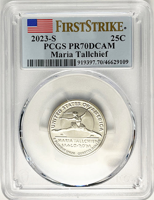 2023 PCGS Certified American Women Quarter Maria Tallchief First Strike Label - back
