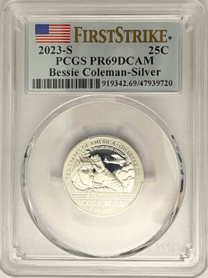 2023 PCGS Certified American Women Quarter Bessie Coleman First Strike Label - back