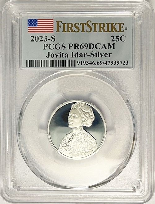 2023 PCGS Certified American Women Quarter Jovita Idar First Strike Label - back