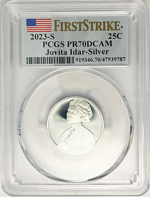 2023 PCGS Certified American Women Quarter Jovita Idar First Strike Label - back