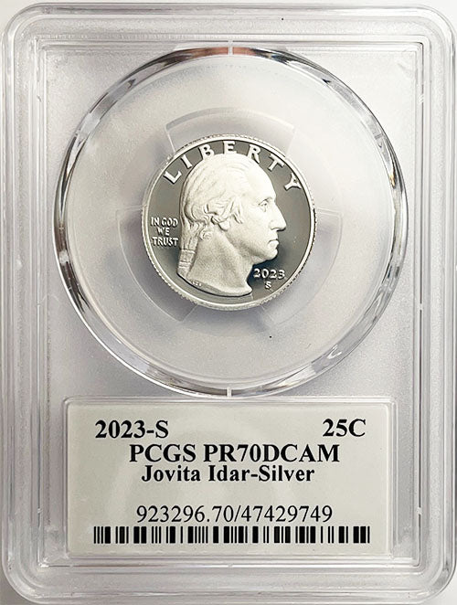 2023 PCGS Certified American Women Quarter Jovita Idar with Stephanie Sabin Label - front