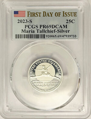2023 PCGS Certified American Women Quarter Maria Tallchief First Day of Issue Label - back