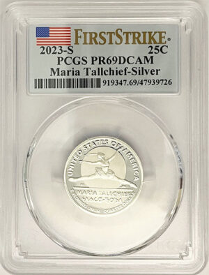 2023 PCGS Certified American Women Quarter Maria Tallchief First Strike Label - back