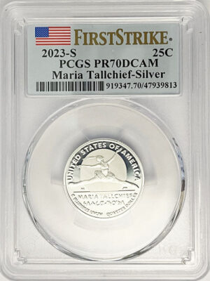 2023 PCGS Certified American Women Quarter Maria Tallchief First Strike Label - back