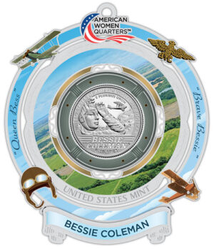 2023 Colorize, Gold Plated, Birth Year Sets, and Christmas Ornament American Women Quarter Bessie Coleman - photo 4