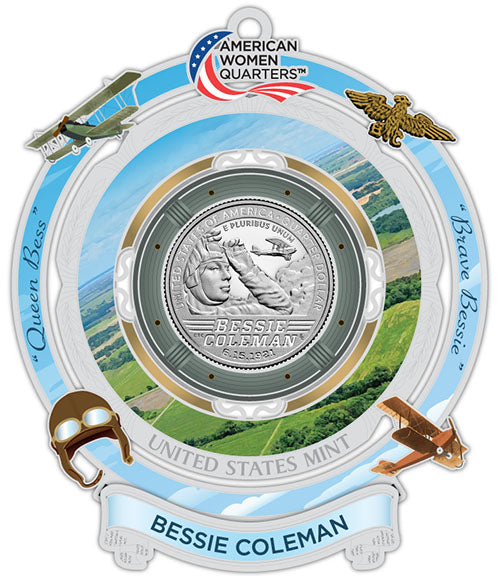 2023 Colorize, Gold Plated, Birth Year Sets, and Christmas Ornament American Women Quarter Bessie Coleman - photo 4