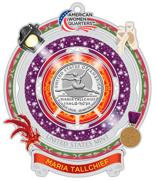 2023 Colorize, Gold Plated, Birth Year Sets, and Christmas Ornament American Women Quarter Maria Tallchief - photo 2