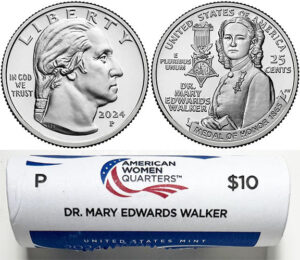 2022 - 25 P Mint American Women Quarter United States Mint Wrapped Rolls - photo 14