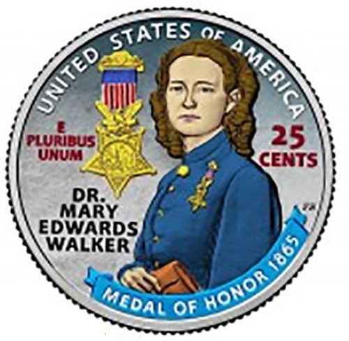 2024 Colorize, Gold Plated, Birth Year Sets, and Christmas Ornament American Women Quarter Dr. Mary Edwards Walker - photo 6