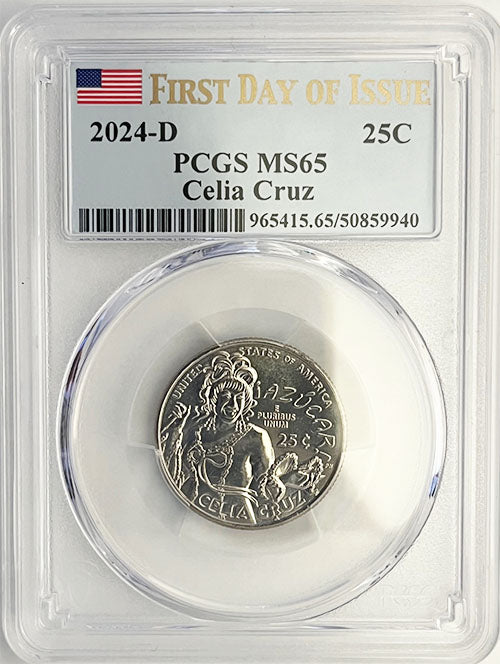 2024 PCGS Certified American Women Quarter Celia Cruz First Day of Issue Label - back