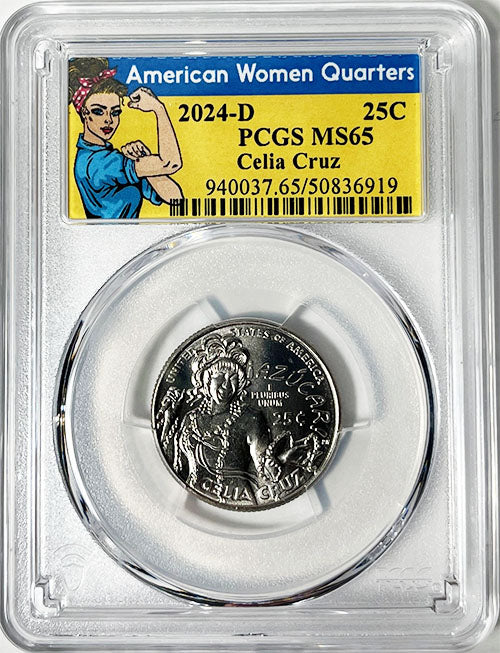 2024 PCGS Certified American Women Quarter Celia Cruz Rosie Label - back