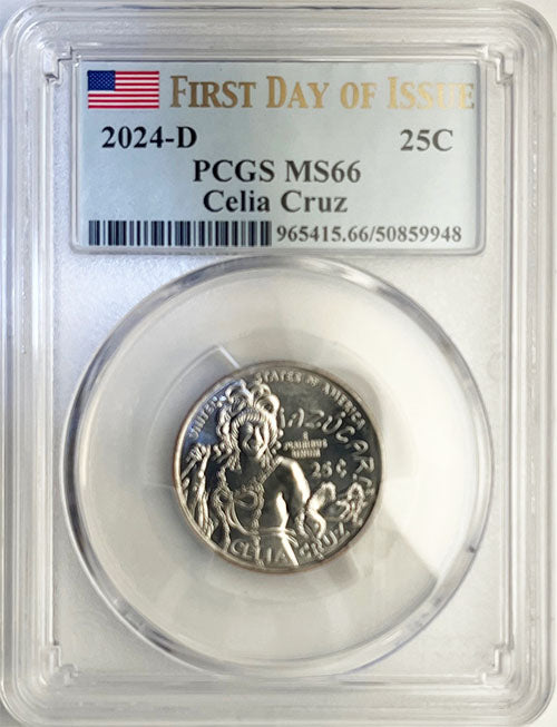 2024 PCGS Certified American Women Quarter Celia Cruz First Day of Issue Label - back
