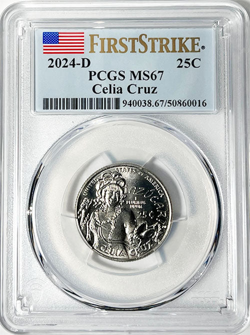 2024 PCGS Certified American Women Quarter Celia Cruz First Strike Label - back