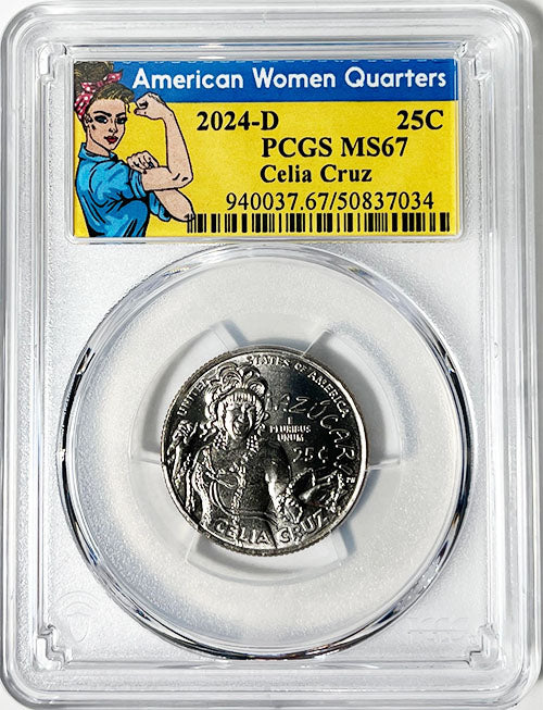 2024 PCGS Certified American Women Quarter Celia Cruz Rosie Label - back