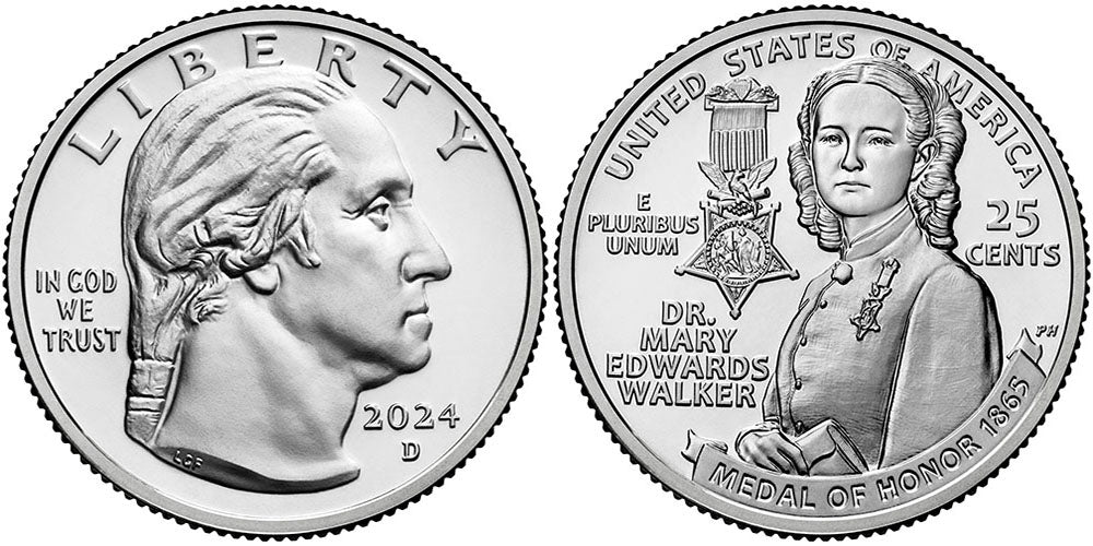 2024 American Women Quarters Dr. Mary Edwards Walker - front