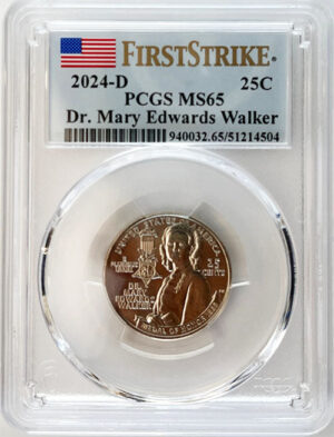 2024 PCGS Certified American Women Quarter Dr. Mary Edwards Walker First Strike Label - back