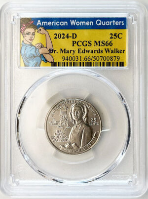 2024 PCGS Certified American Women Quarter Dr. Mary Edwards Walker Rosie Label - back
