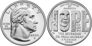 2024 American Women Quarters Rev. Dr. Pauli Murray - front