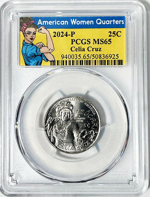 2024 PCGS Certified American Women Quarter Celia Cruz Rosie Label - back