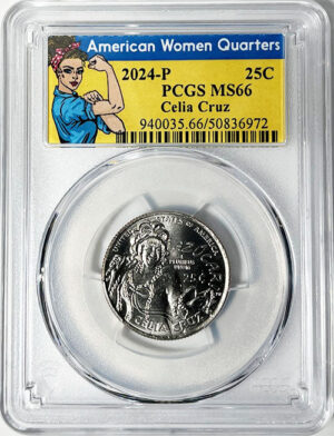 2024 PCGS Certified American Women Quarter Celia Cruz Rosie Label - back