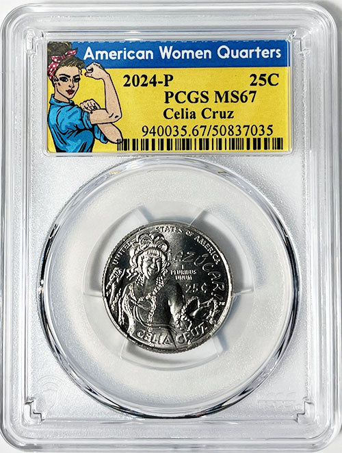 2024 PCGS Certified American Women Quarter Celia Cruz Rosie Label - back
