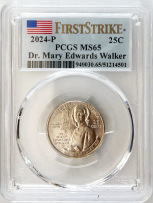 2024 PCGS Certified American Women Quarter Dr. Mary Edwards Walker First Strike Label - back