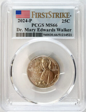 2024 PCGS Certified American Women Quarter Dr. Mary Edwards Walker First Strike Label - back