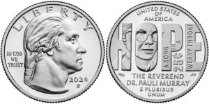2024 American Women Quarters Rev. Dr. Pauli Murray - front