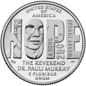 2024 American Women Quarters Rev. Dr. Pauli Murray - back