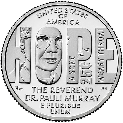 2024 American Women Quarters Rev. Dr. Pauli Murray - back