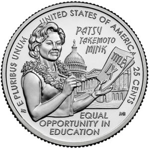 2024 American Women Quarters Patsy Takemoto Mink - back