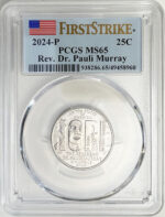 2024 PCGS Certified American Women Quarter Rev. Dr. Pauli Murray First Strike Label - back