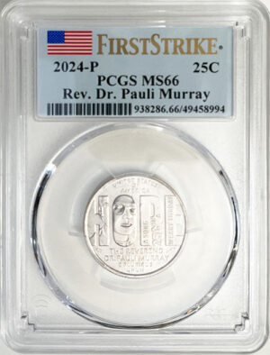 2024 PCGS Certified American Women Quarter Rev. Dr. Pauli Murray First Strike Label - back