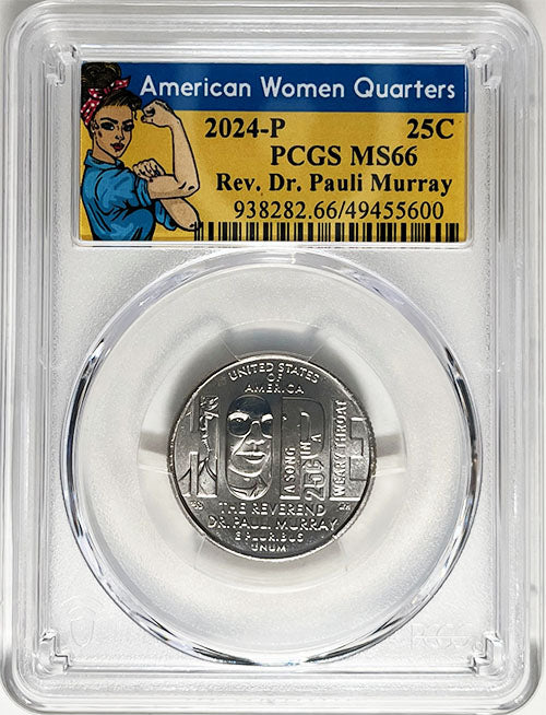 2024 PCGS Certified American Women Quarter Rev. Dr. Pauli Murray Rosie Label - back