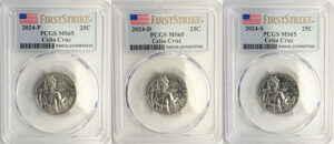 2024 PCGS BU Certified American Women Quarter Sets First Strike Label - back