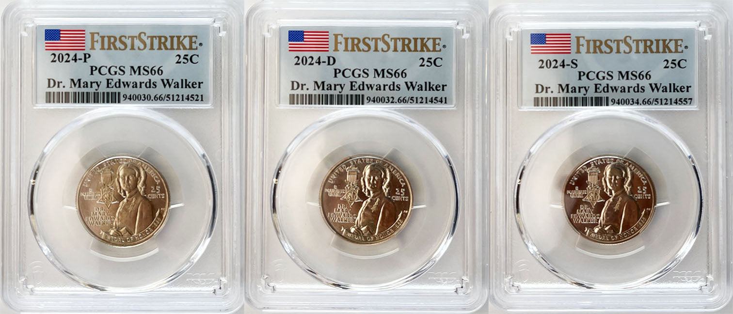 2024 PCGS BU Certified American Women Quarter Sets First Strike Label - back