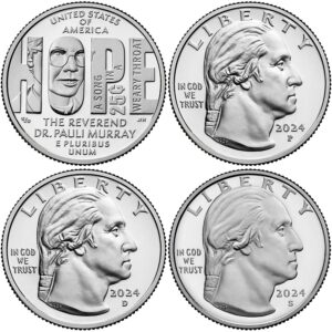 2024 American Women Quarters Rev. Dr. Pauli Murray - back