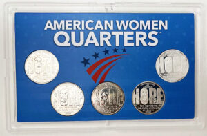 2022 - 25 P,D,S,S,S BU, Clad and Silver Proof American Women Quarters in 3 by 5 Frosty Case - back