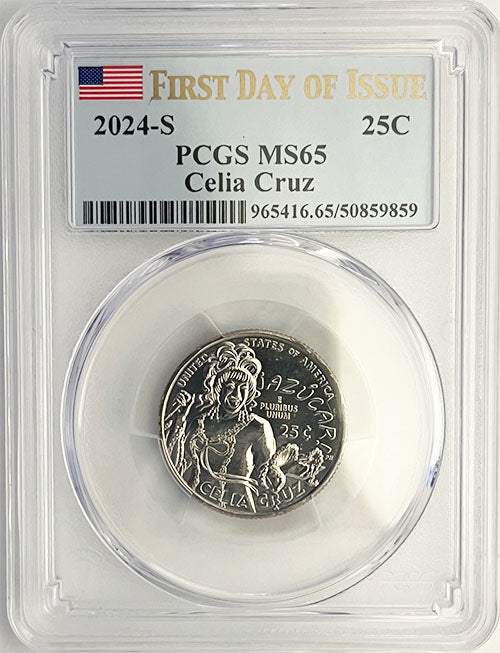 2024 PCGS Certified American Women Quarter Celia Cruz First Day of Issue Label - back