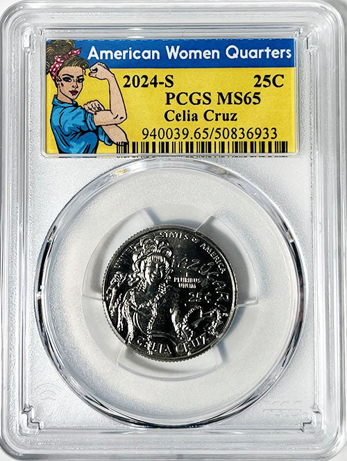 2024 PCGS Certified American Women Quarter Celia Cruz Rosie Label - back